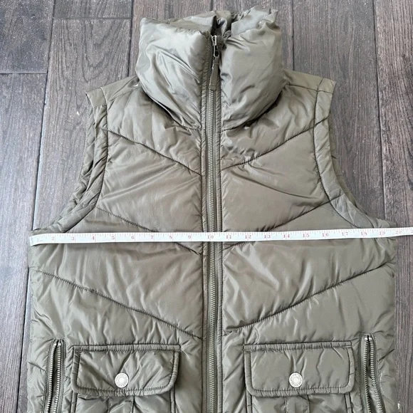 Vintage Jacob Connexion Olive Quilted Vest - Picture 7 of 9